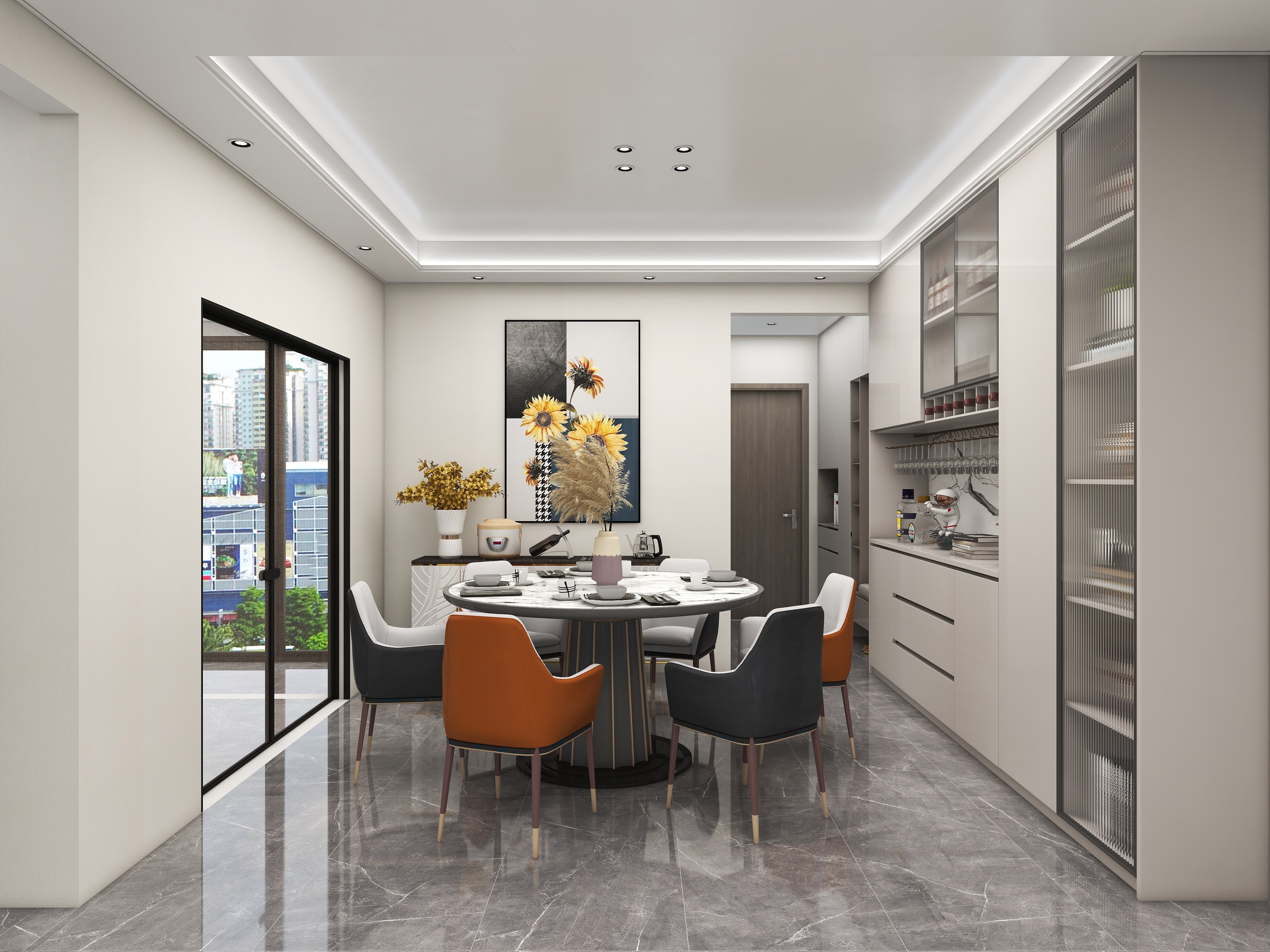 全铝蜂窝大板菱形悦动装修效果图