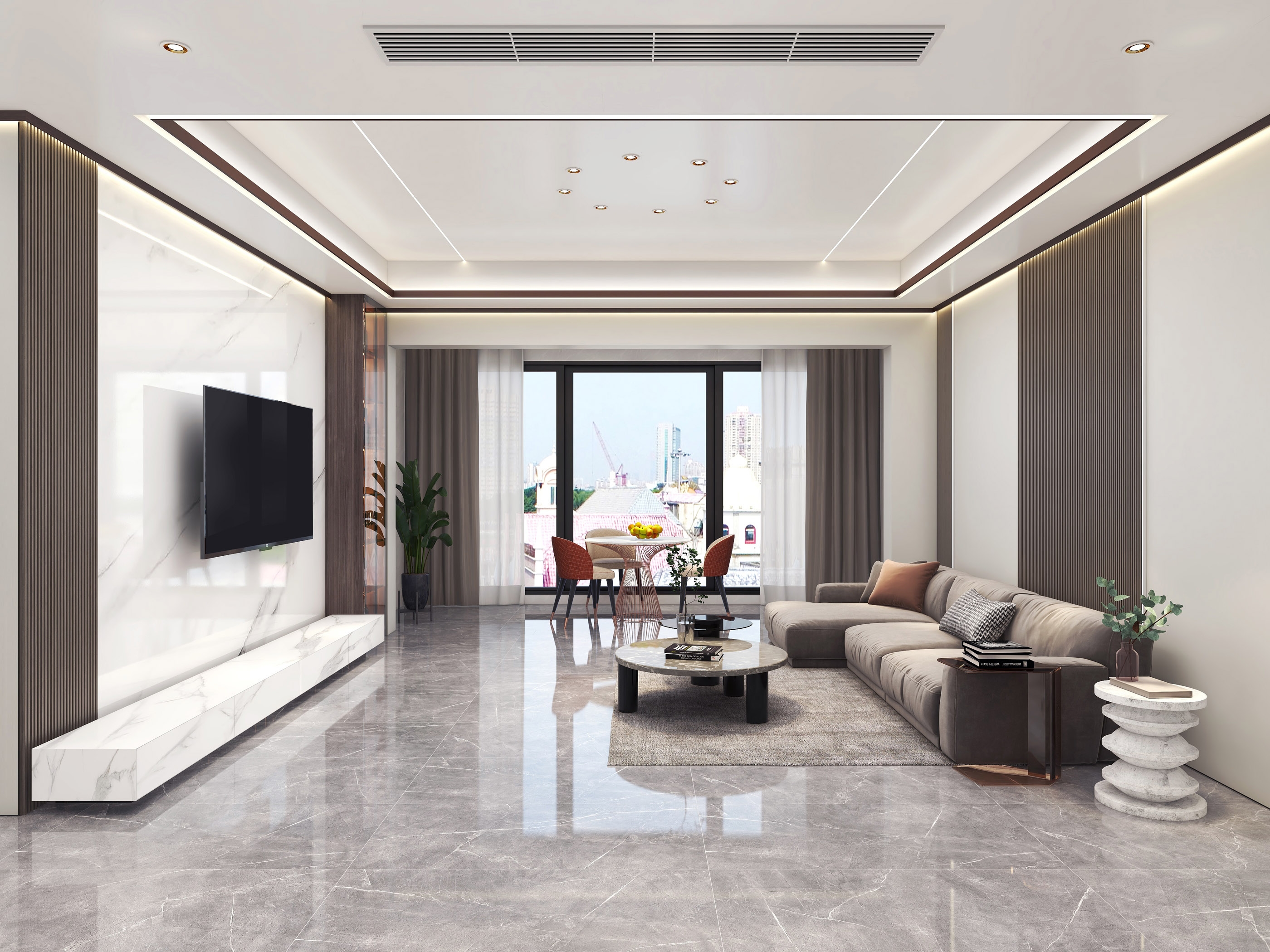 全铝蜂窝大板流金雅居装修效果图